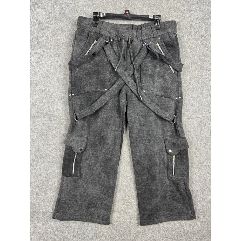 ASTROPHE Cargo Sweatpants Adult Medium Gray Cargo Sweats SOLD OUT Wide Leg
